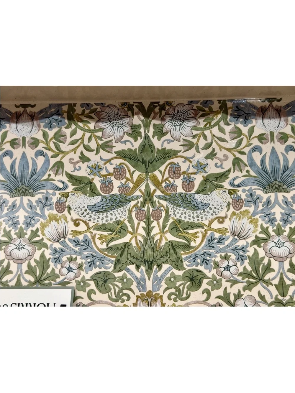 Morris & Co Strawberry Thief Scalloped Decorative Vanity Tray 12
